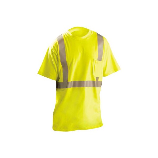 Occunomix OccuNomix Flame Resistant Short Sleeve T-Shirt, Class 2, ANSI, Hi-Vis Yellow, M, LUX-TP2/FR-YM LUX-TP2/FR-YM - main